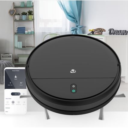 Smart robotdammsugare med mopp 28W/2500 mAh Wi-Fi svart + fjärrkontroll