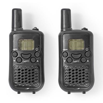 KIT 2x Walkie-talkie med LED-ljus 3xAAA räckvidd 5 km