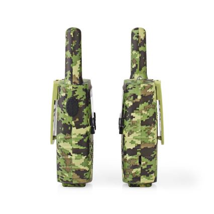 KIT 2x Walkie-talkie with LED-lampa 3xAAA range 8 km camouflage