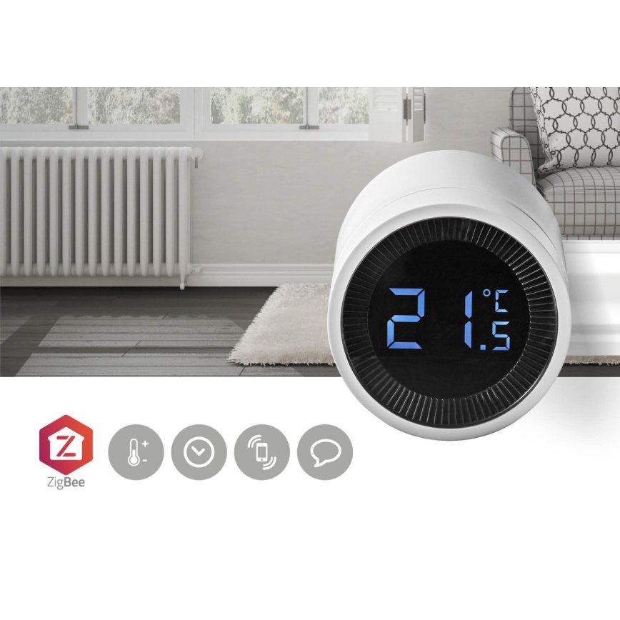 Nedis ZBHTR10WT - LED Smart radiator ZigBee 2xAA