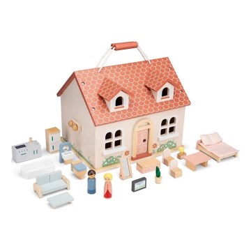 New Classic Toys - Dockhus i trä röd