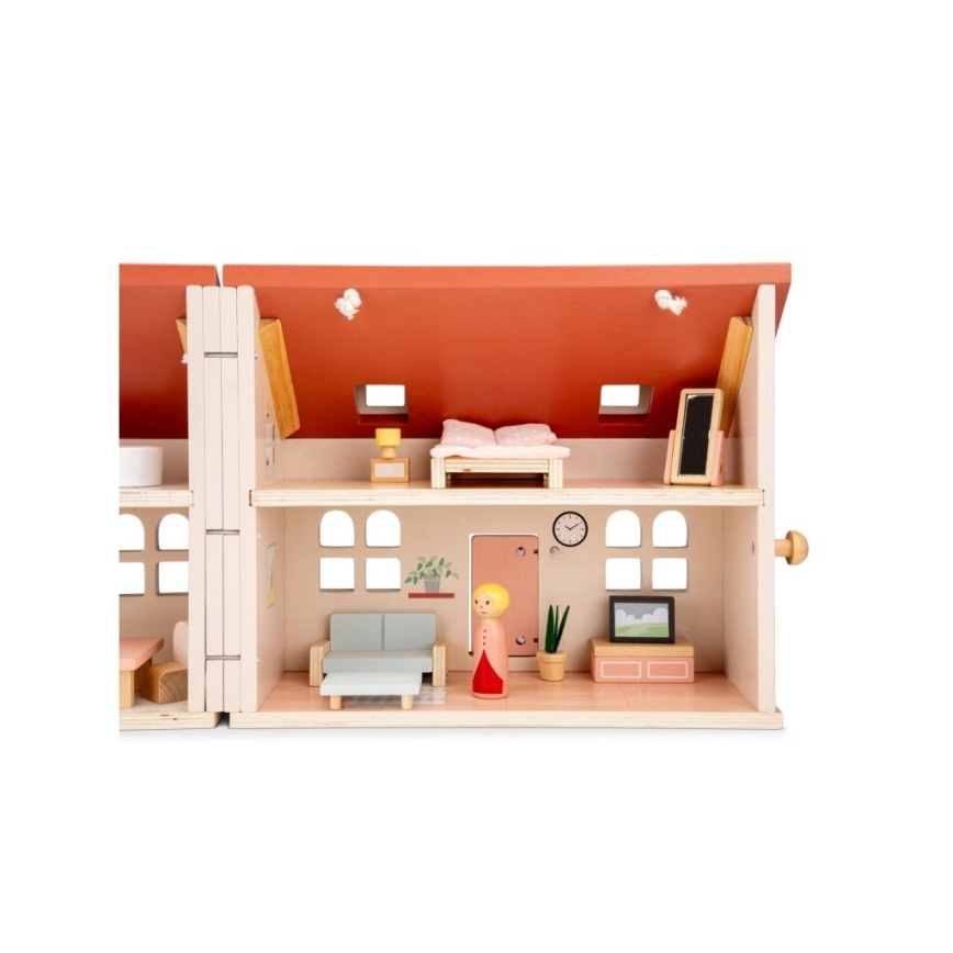 New Classic Toys - Dockhus i trä röd