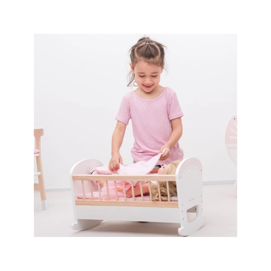 New Classic Toys - Docksäng i trä rosa