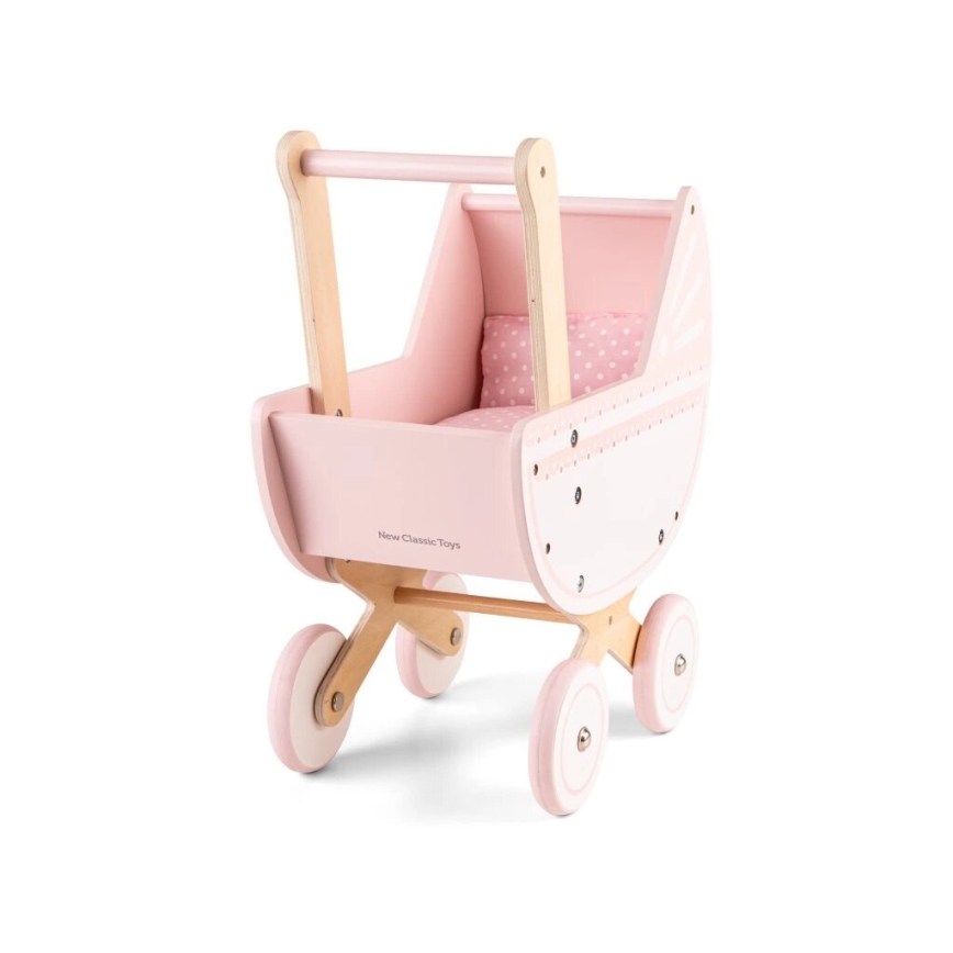 New Classic Toys - Dockvagn i trä rosa