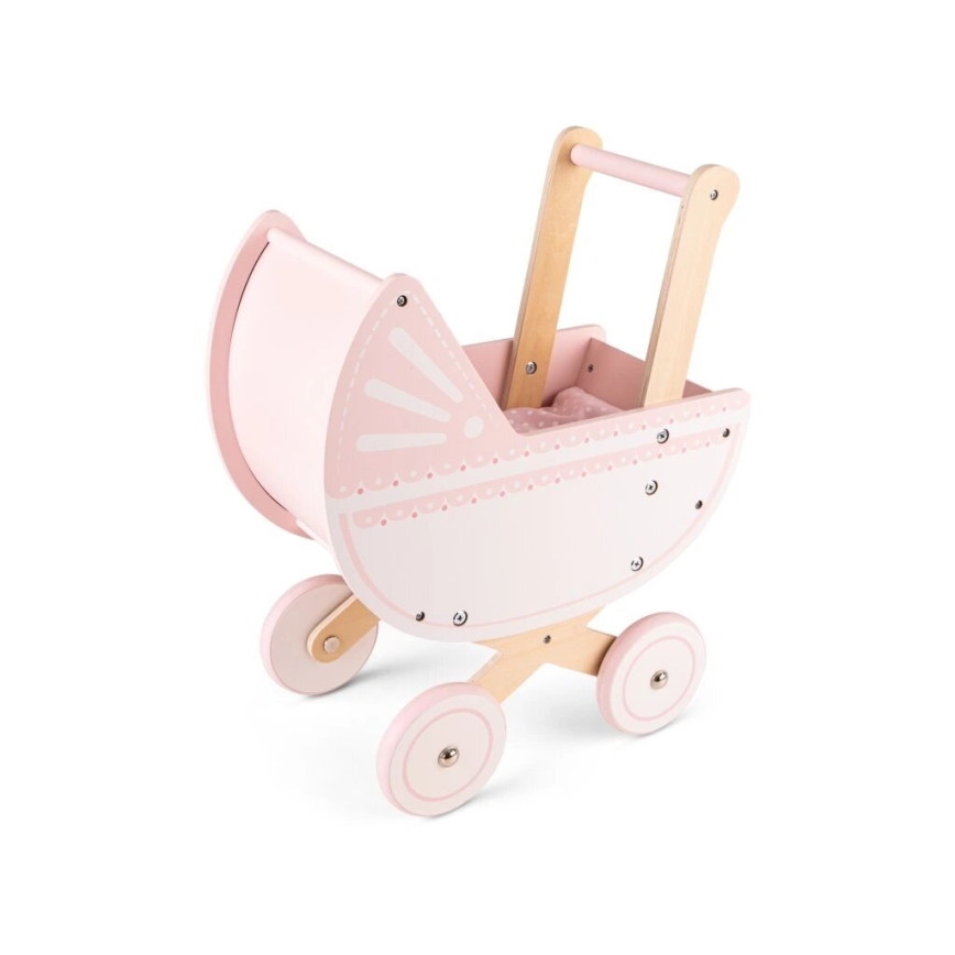 New Classic Toys - Dockvagn i trä rosa