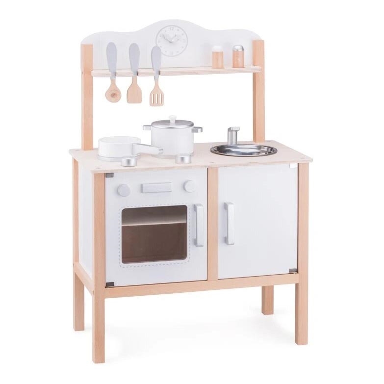 New Classic Toys - Träkök med tillbehör vit/beige