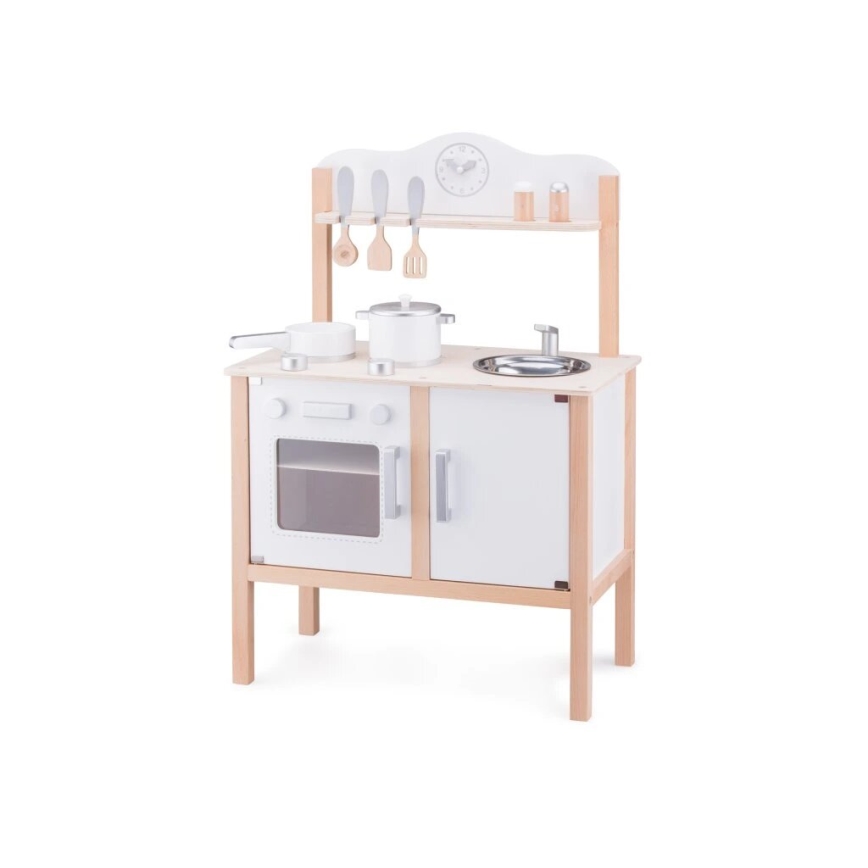 New Classic Toys - Träkök med tillbehör vit/beige