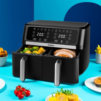 Niceboy AirFryer DUO - Dubbel varmluftsfritös 9 l 2400W/230V