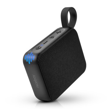 Niceboy Atom 4 - LED Trådlös högtalare Med en mikrofon 6W/1000 mAh IP67 svart