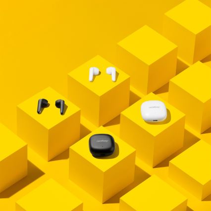 Niceboy Beans 4 POP - Trådlös earphones 200 mAh + 2x 30 mAh IPX4 vit