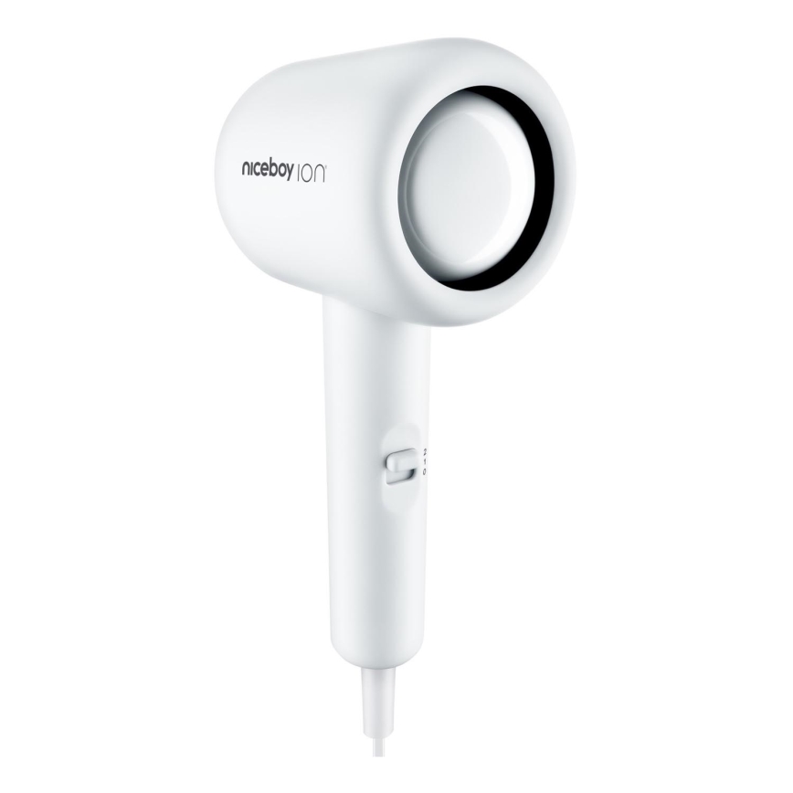 Niceboy ION AirSonic POP - Hårfön 1400W/230V vit