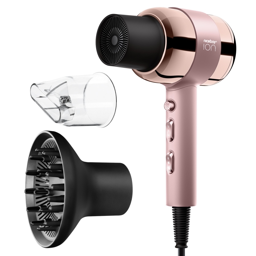 Niceboy ION AirSonic PRO - Hårfön 2200W/230V rosa