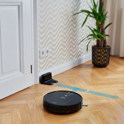 Niceboy ION Charles i4 - Smart robotdammsugare 2i1 4400 mAh Wi-Fi svart + fjärrkontroll