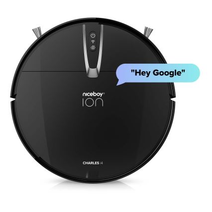 Niceboy ION Charles i4 - Smart robotdammsugare 2i1 4400 mAh Wi-Fi svart + fjärrkontroll