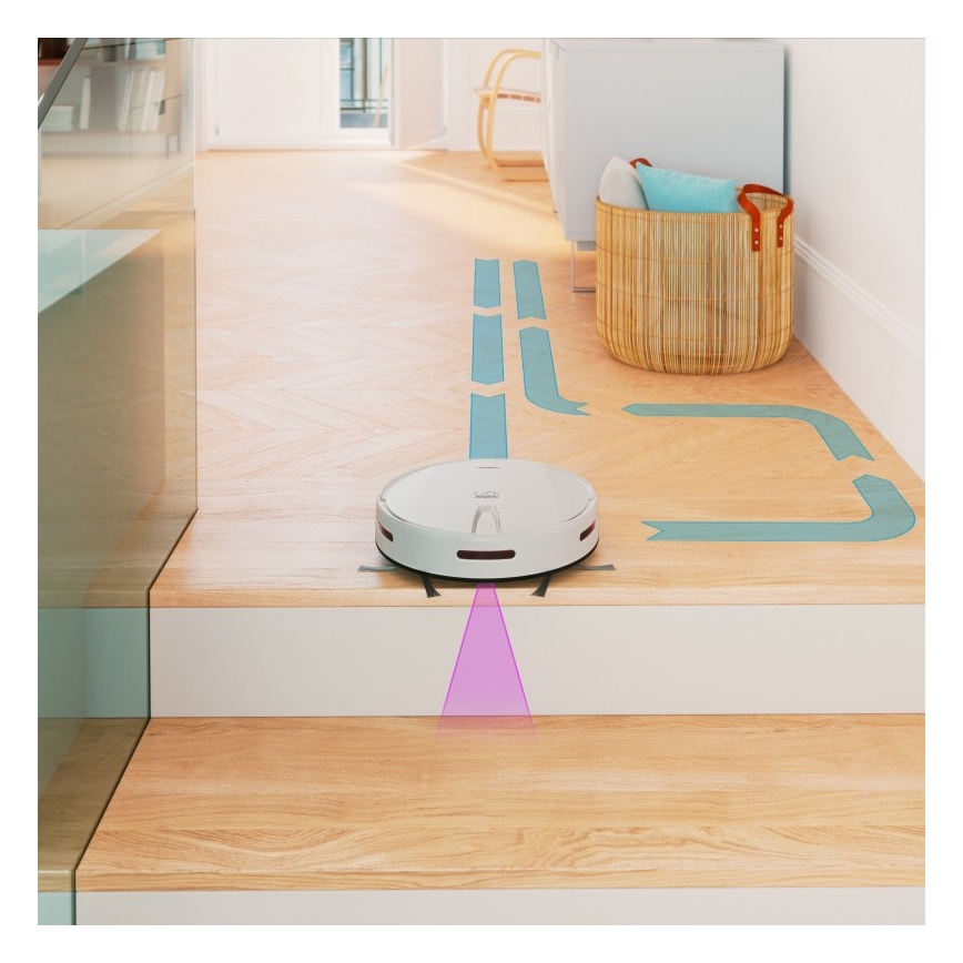 Niceboy ION Charles i4 - Smart robotdammsugare 2i1 4400 mAh Wi-Fi vit + fjärrkontroll