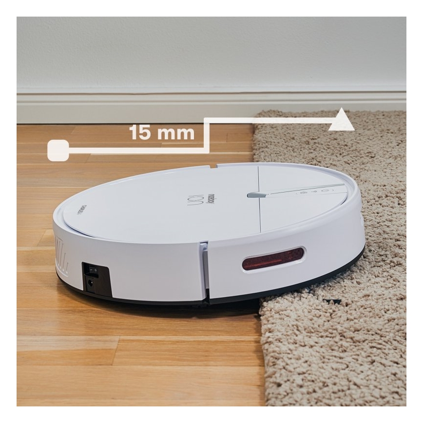 Niceboy ION Charles i4 - Smart robotdammsugare 2i1 4400 mAh Wi-Fi vit + fjärrkontroll