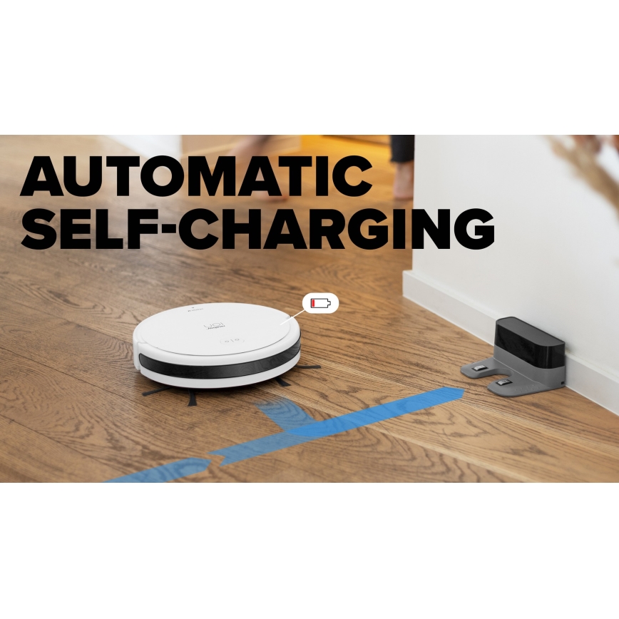Niceboy ION Charles i6 - Smart robotdammsugare 2-i-1 2600 mAh Wi-Fi vit