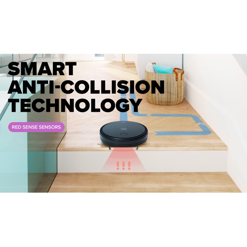 Niceboy ION Charles i6 - Smart robotdammsugare 2i1 2600 mAh Wi-Fi svart