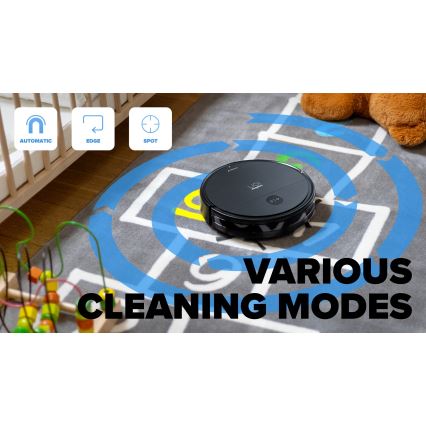 Niceboy ION Charles i6 - Smart robotdammsugare 2i1 2600 mAh Wi-Fi svart