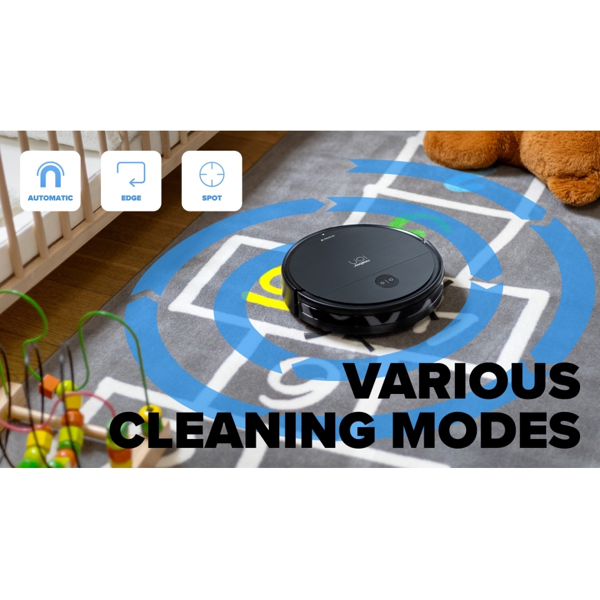 Niceboy ION Charles i6 - Smart robotdammsugare 2i1 2600 mAh Wi-Fi svart