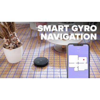 Niceboy ION Charles i6 - Smart robotdammsugare 2i1 2600 mAh Wi-Fi svart