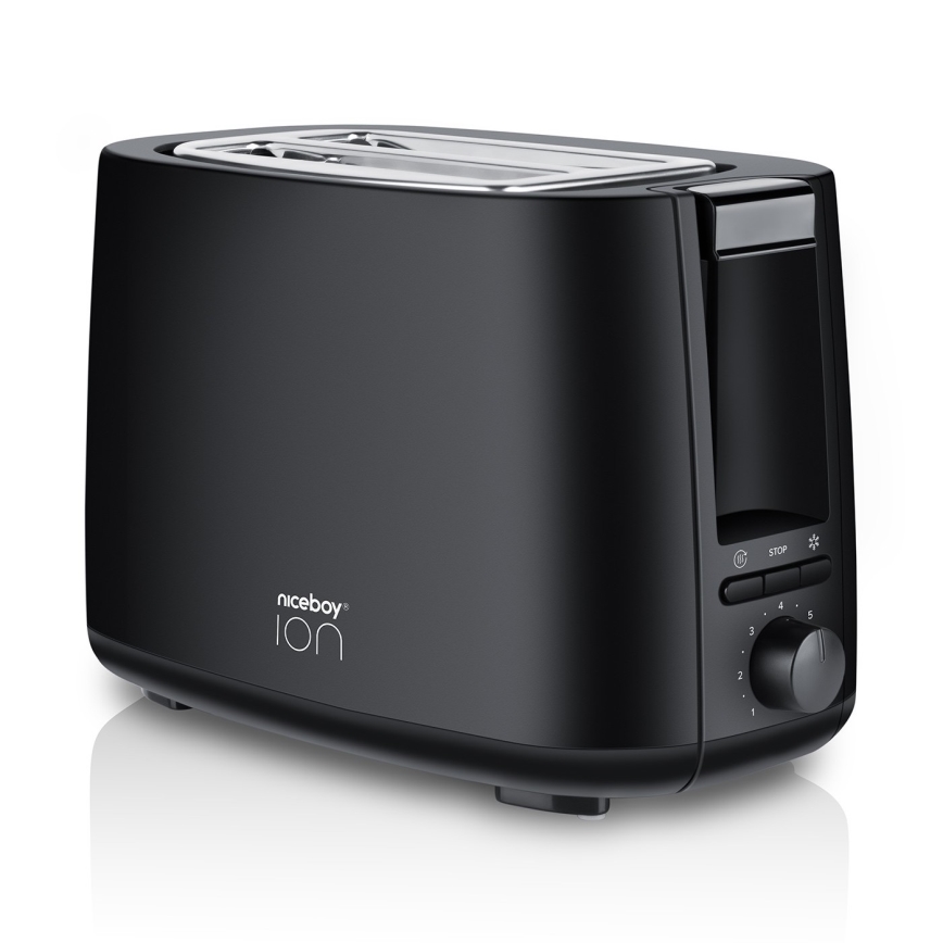 Niceboy ION Cruncher C1 - Brödrost för två skivor och grill 750W/230V svart