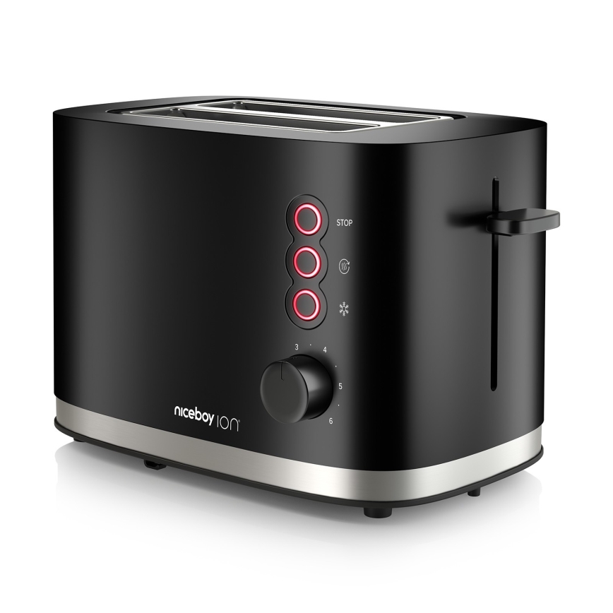 Niceboy ION Cruncher C3 - Brödrost för två skivor och grill 870W/230V svart