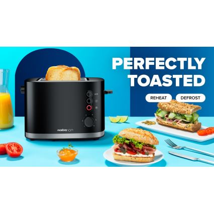 Niceboy ION Cruncher C3 - Brödrost för två skivor och grill 870W/230V svart