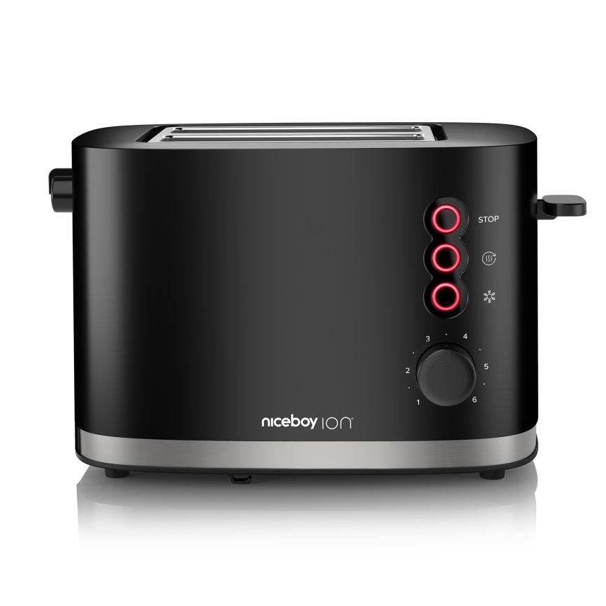 Niceboy ION Cruncher C3 - Brödrost för två skivor och grill 870W/230V svart
