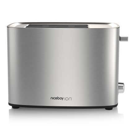 Niceboy ION Cruncher C4 - Brödrost för två skivor och grill 850W/230V rostfri