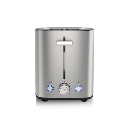 Niceboy ION Cruncher C4 - Brödrost för två skivor och grill 850W/230V rostfri