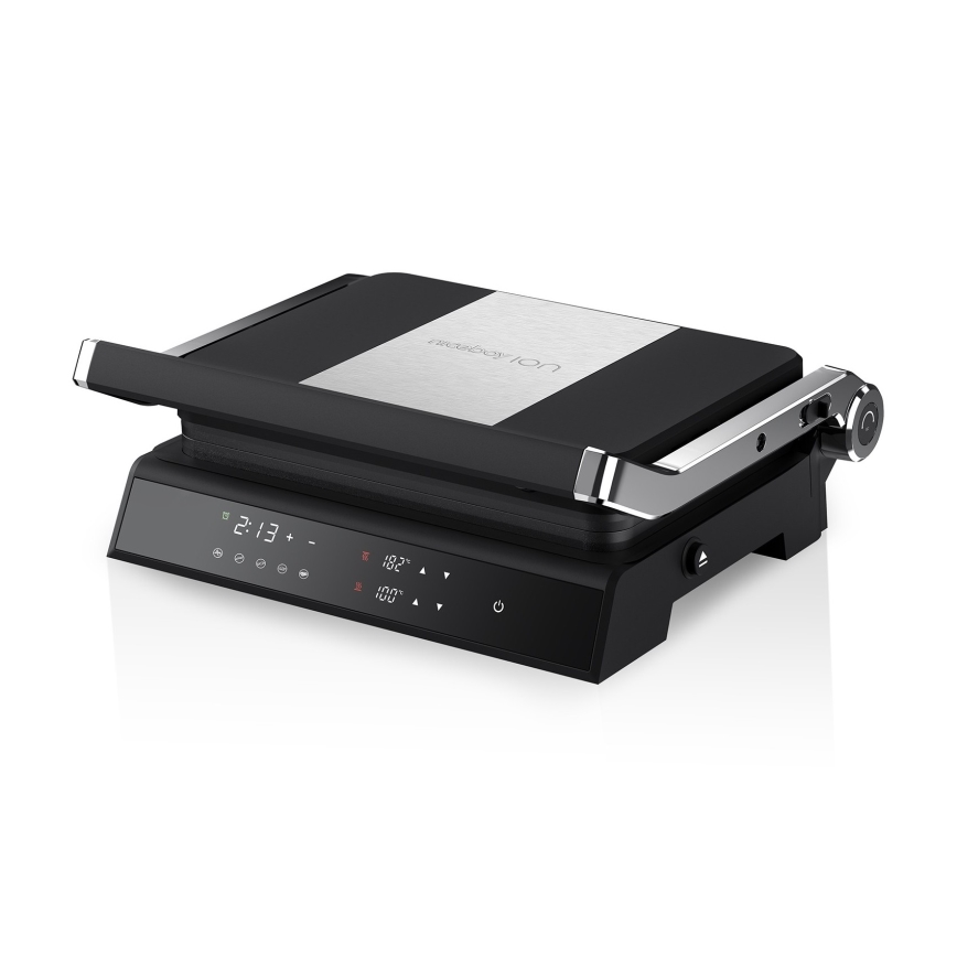 Niceboy ION Grillmaster - Kontaktgrill 2000W/230V svart/matt krom
