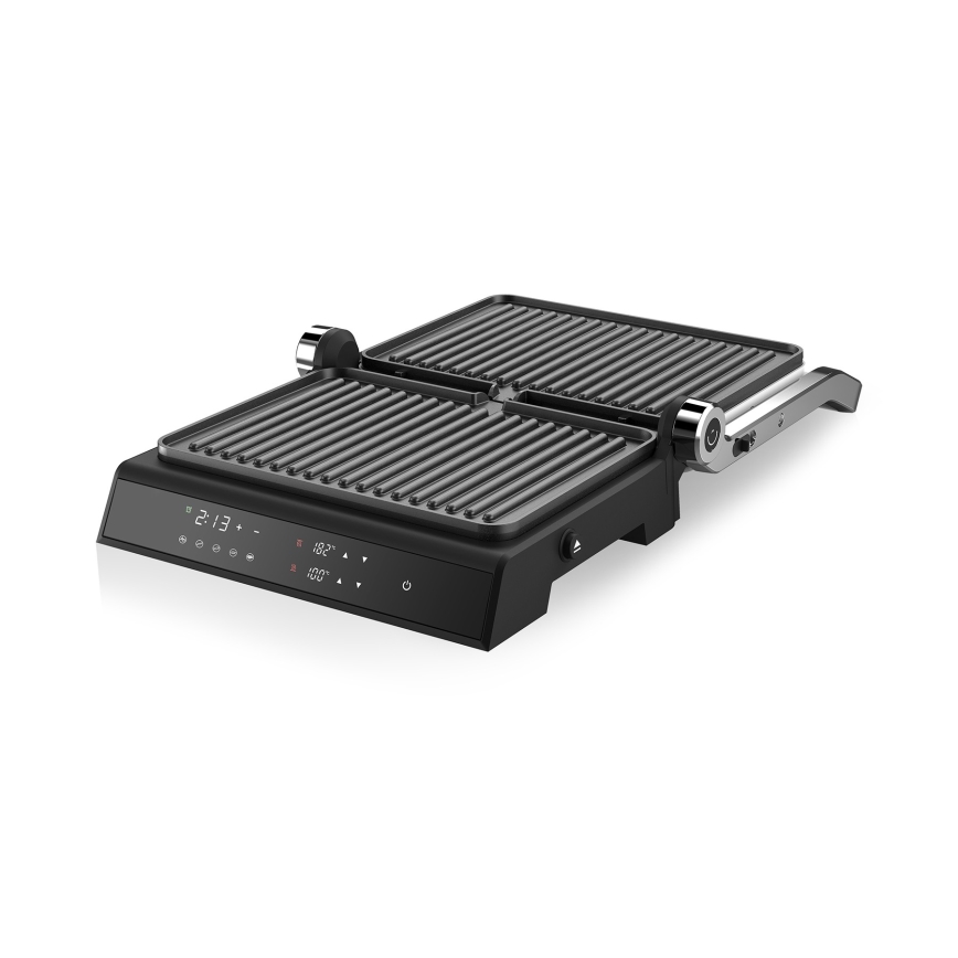 Niceboy ION Grillmaster - Kontaktgrill 2000W/230V svart/matt krom