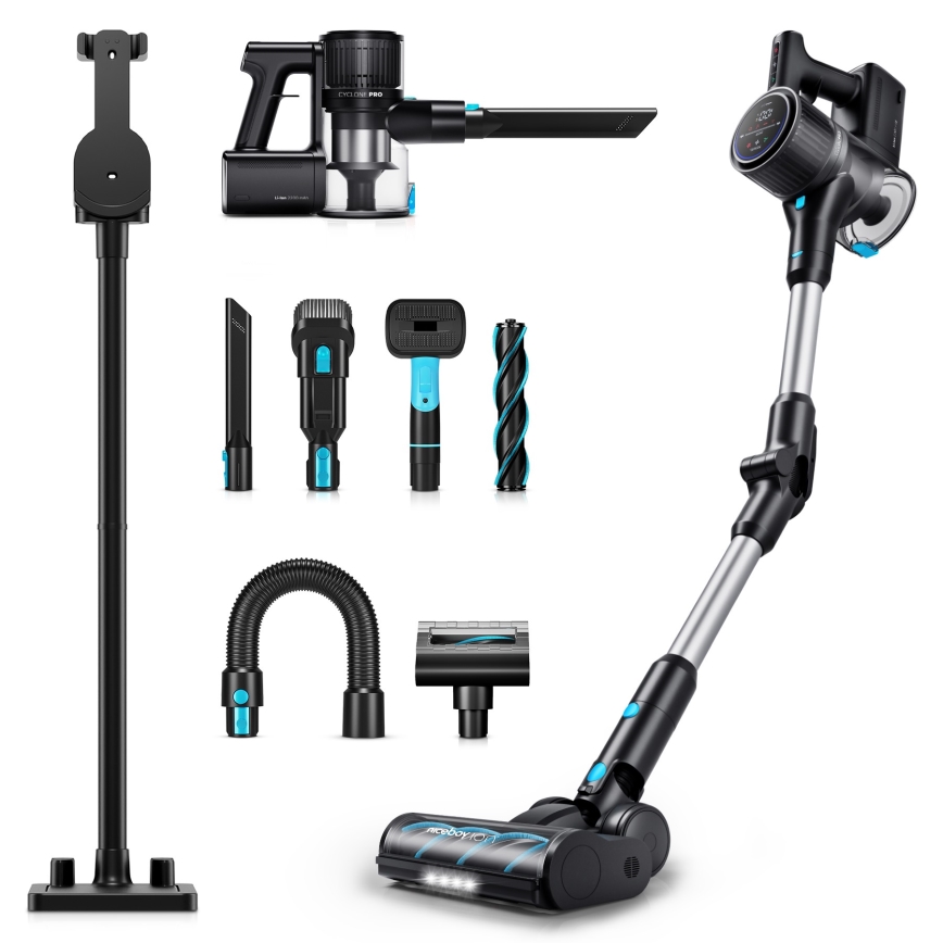 Niceboy ION Hurricane H9 - Flexibel sladdlös skaftdammsugare 2i1 400W/2200 mAh svart