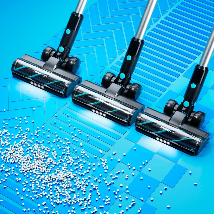 Niceboy ION Hurricane H9 - Flexibel trådlös stavdammsugare 2-i-1 400W/2200 mAh svart