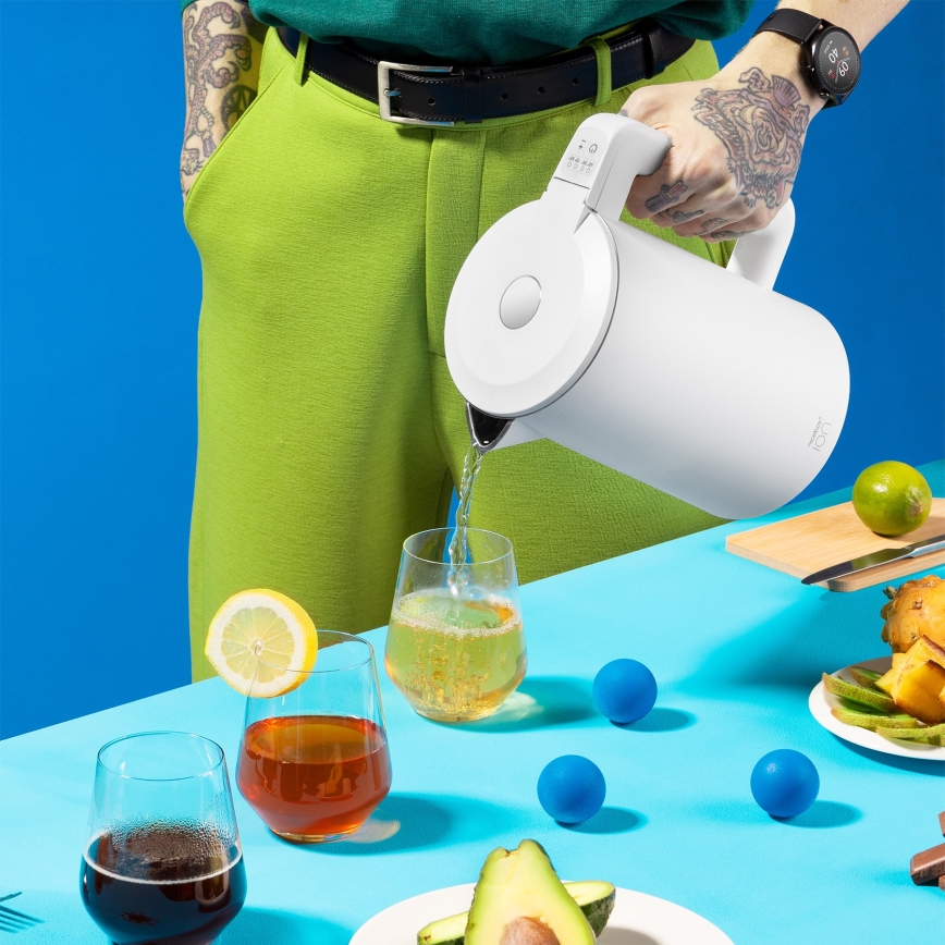 Niceboy ION SmartKettle - Smart vattenkokare med termoreglering 1,7 l 2200W/230V Wi-Fi vit