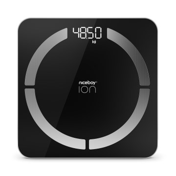 Niceboy ION SmartScale - Smarta digitala personliga vågar 3xAAA svart