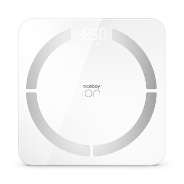 Niceboy ION SmartScale - Smarta digitala personliga vågar 3xAAA vit