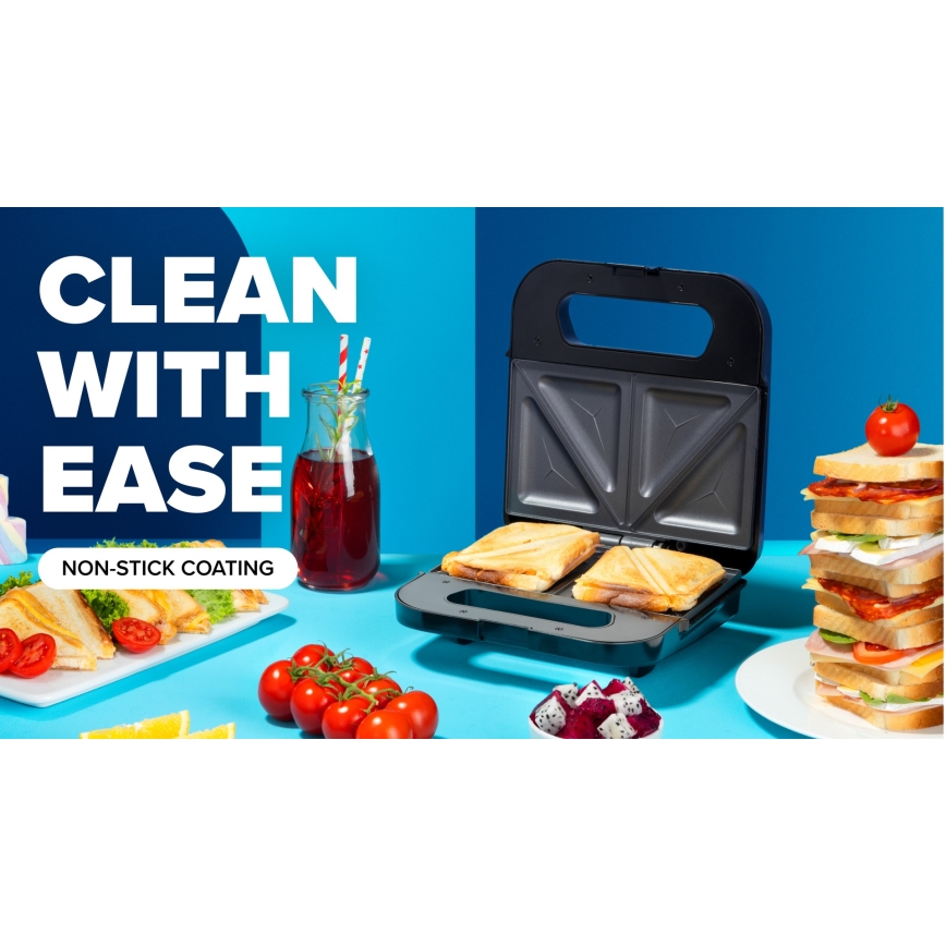 Niceboy ION Snacker S1 - Sandwich järn 750W/230V matt krom/svart