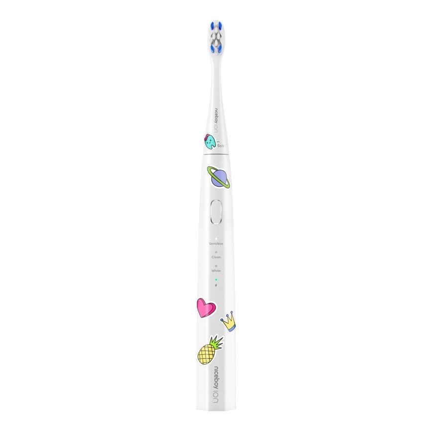 Niceboy ION Sonic Kids - Sonisk tandborste för barn 500 mAh IPX7 vit