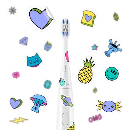 Niceboy ION Sonic Kids - Sonisk tandborste för barn 500 mAh IPX7 vit