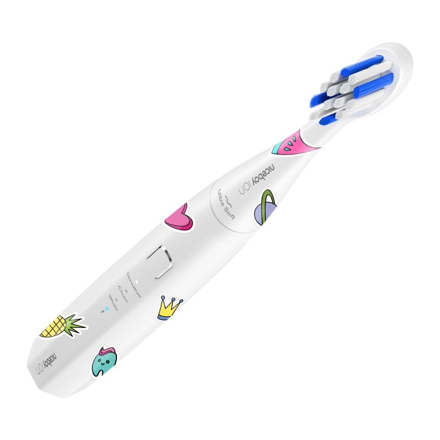 Niceboy ION Sonic Kids - Sonisk tandborste för barn 500 mAh IPX7 vit