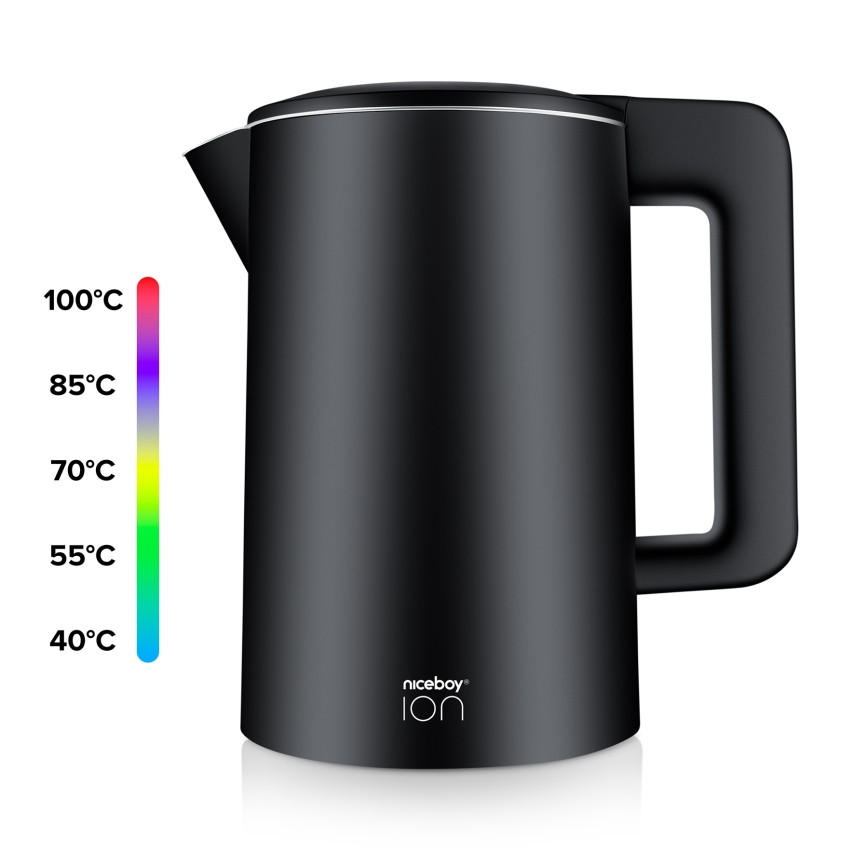 Niceboy ION ThermoKettle TK5 - Vattenkokare med termoreglering 1,7 l 2200W/230V svart