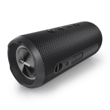 Niceboy Nexus - LED Trådlös högtalare Med en mikrofon 26W/4000 mAh IPX6 svart