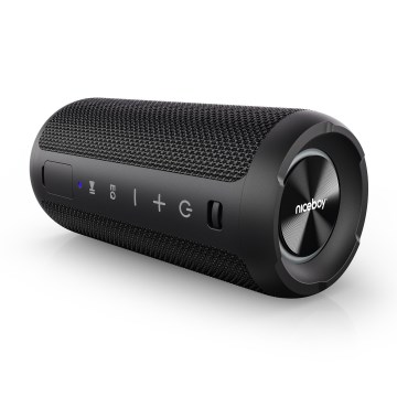 Niceboy Orion - LED Trådlös högtalare Med en mikrofon 24W/2200 mAh IPX7 svart