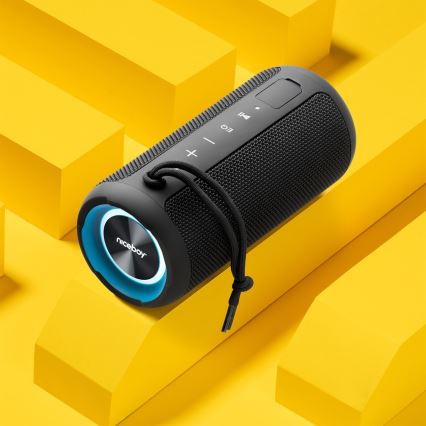 Niceboy Orion - LED Trådlös högtalare Med en mikrofon 24W/2200 mAh IPX7 svart