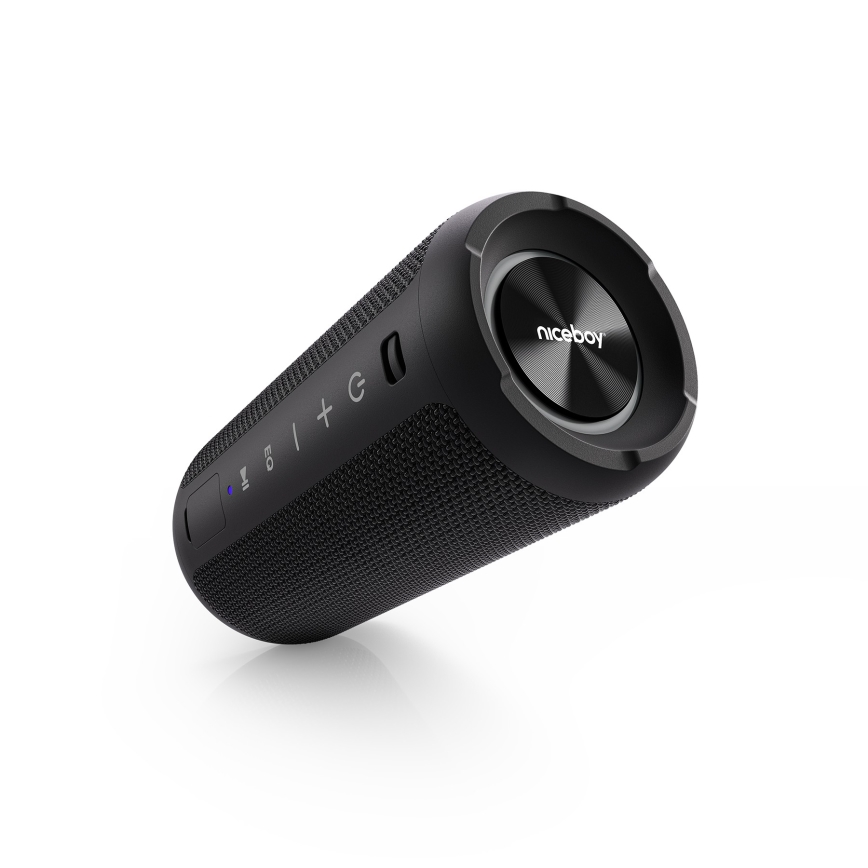 Niceboy Orion - LED Trådlös högtalare Med en mikrofon 24W/2200 mAh IPX7 svart