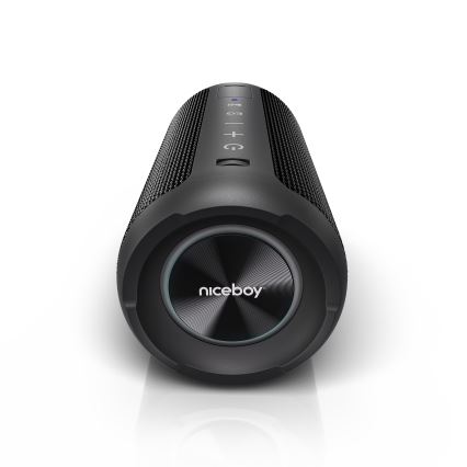 Niceboy Orion - LED Trådlös högtalare Med en mikrofon 24W/2200 mAh IPX7 svart