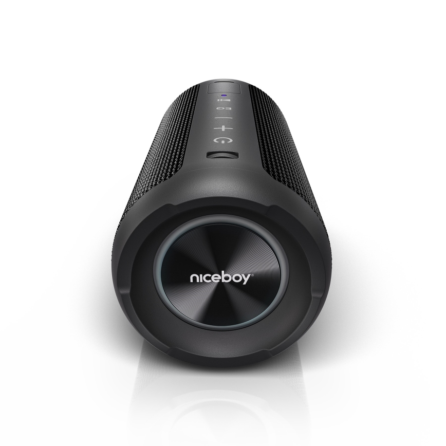 Niceboy Orion - LED Trådlös högtalare Med en mikrofon 24W/2200 mAh IPX7 svart