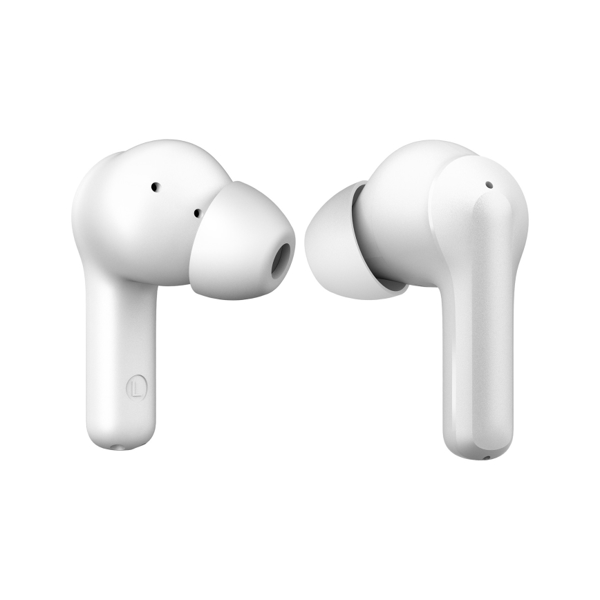 Niceboy Pins 4 - Trådlös earphones med ANC 400 mAh + 2x 50 mAh IPX4 vit